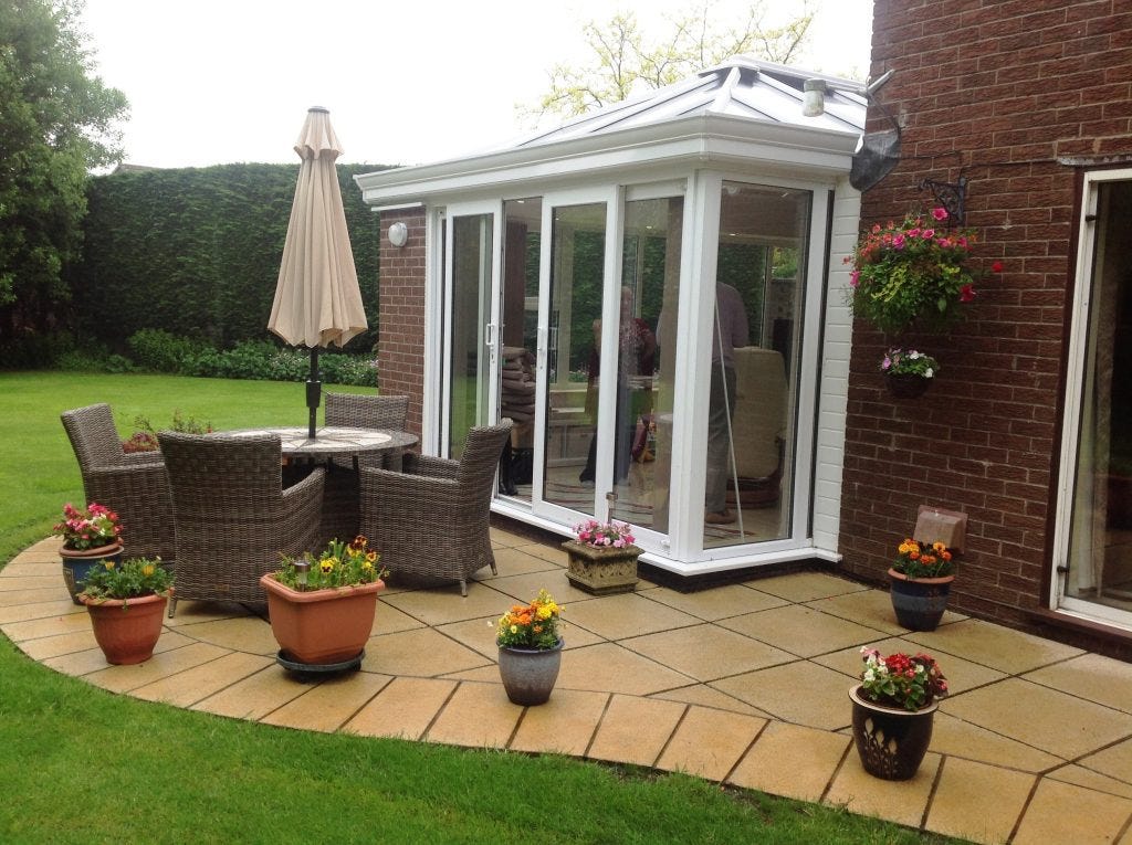 orangery with patio paving