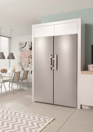 Miele chrome fridge freezer 