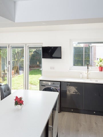 Kitchen extension with bifold doors 