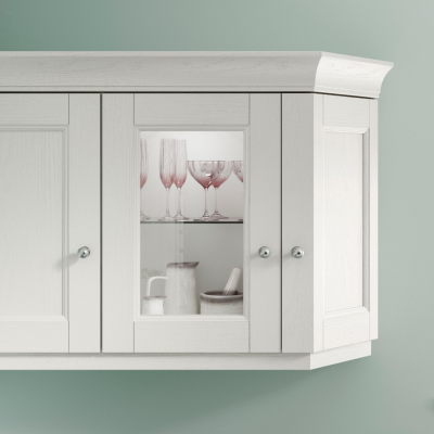 Laura Ashley Rosedale glazed angled cabinets