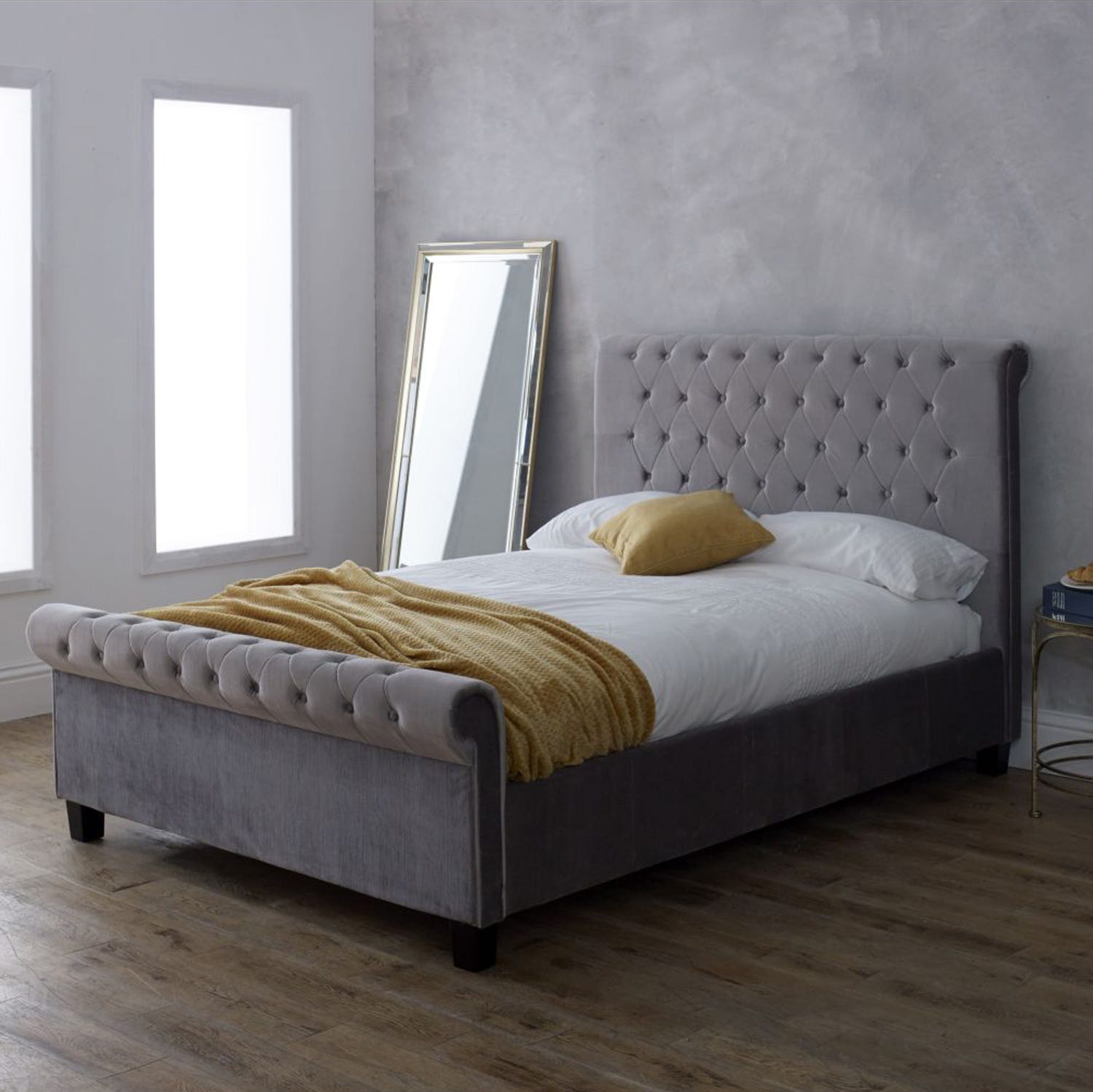 Casa Freesia Bed Frame, Super King, Silver