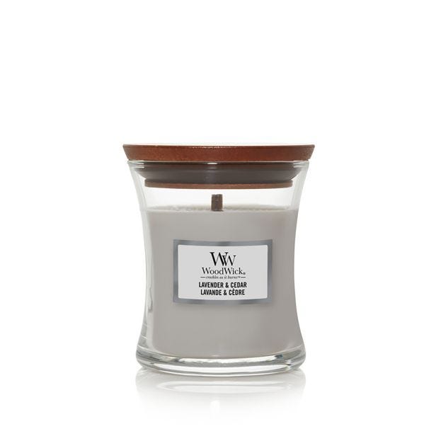 Woodwick Lavender and Cedar Candle, Mini 