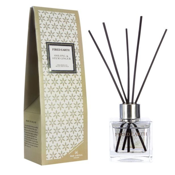 Fired Earth Reed Diffuser, Oolong & Stem Ginger, 100ml