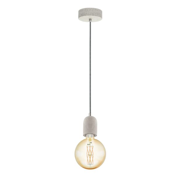 Eglo Yorth Ceiling Pendant Light, Light Grey Concrete