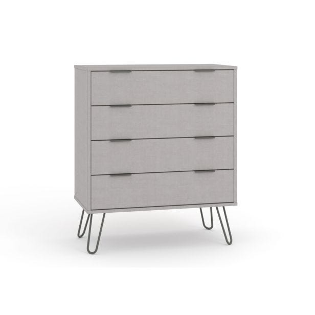 Casa Alden 4 Drawer Chest of Drawers, Grey