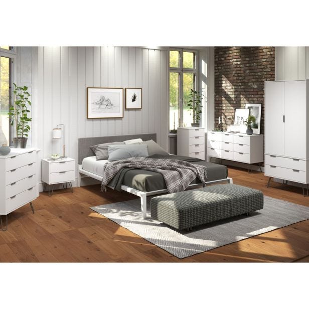Casa Alden 3+3 Drawer Wide Chest of Drawers, White