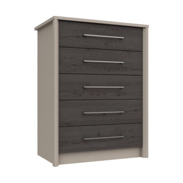 Casa Lyon 5 Drawer Chest, Anthracite