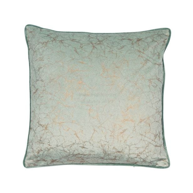 Malini Crackle Velvet Cushion, Mint