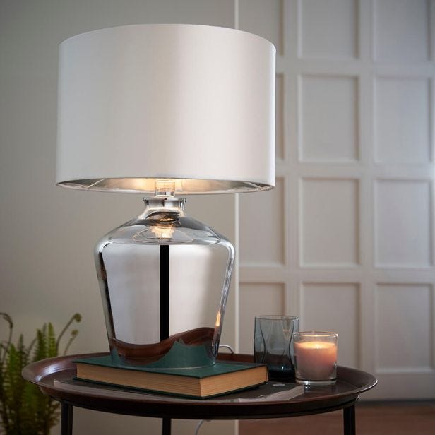 Endon Waldorf Table Lamp, Chrome