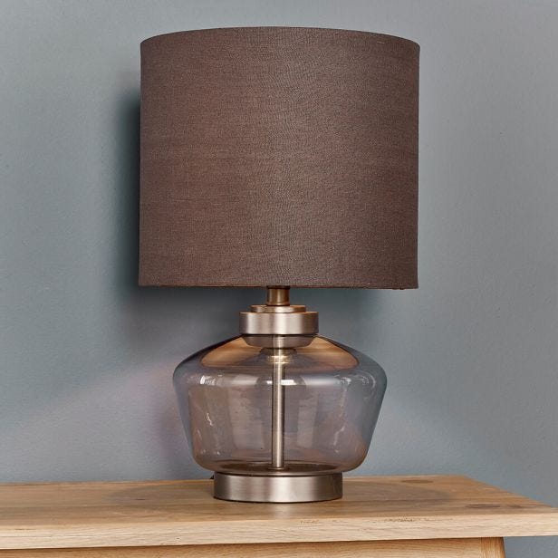 Endon Zen Table Lamp, Grey Smoke