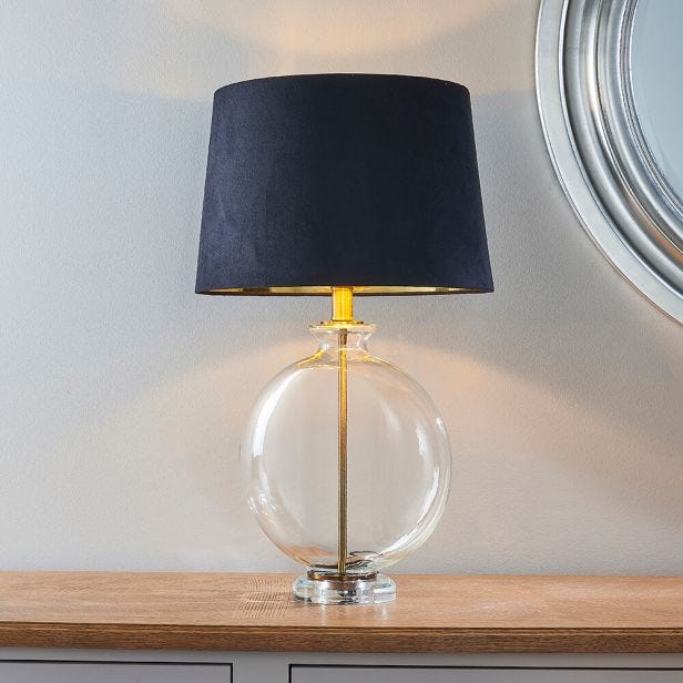 Endon Gideon Table Lamp, Navy
