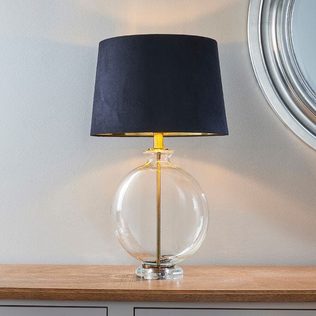 Endon Gideon Table Lamp, Navy