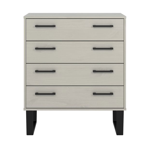 Casa Taylor 4 Drawer Chest of Drawers, Grey