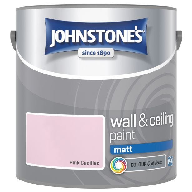 Johnstone's Matt Emulsion Paint, 2.5L, Pink Cadillac