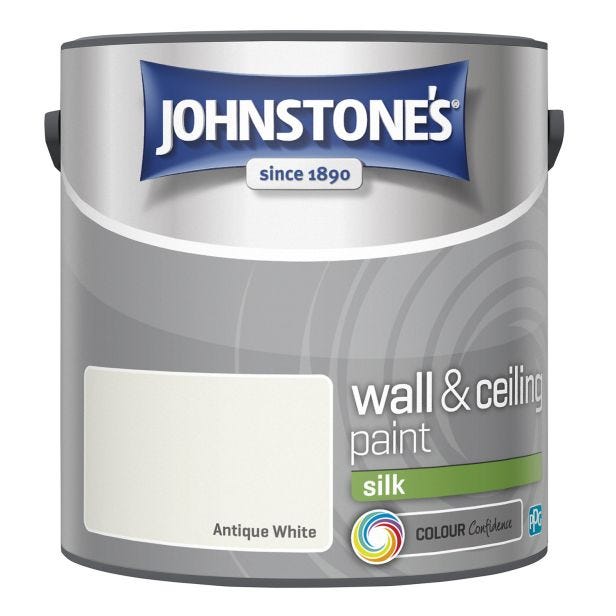 Johnstone's Silk Emulsion Paint, 2.5L, Antique White