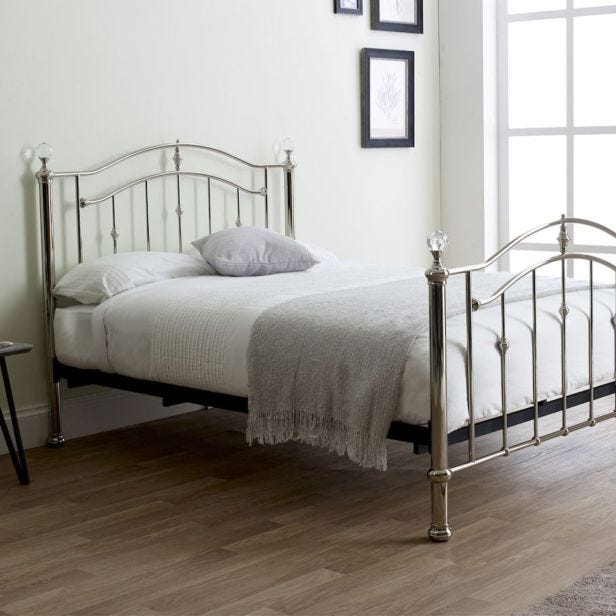 Casa Fern Bed Frame, King, Chrome