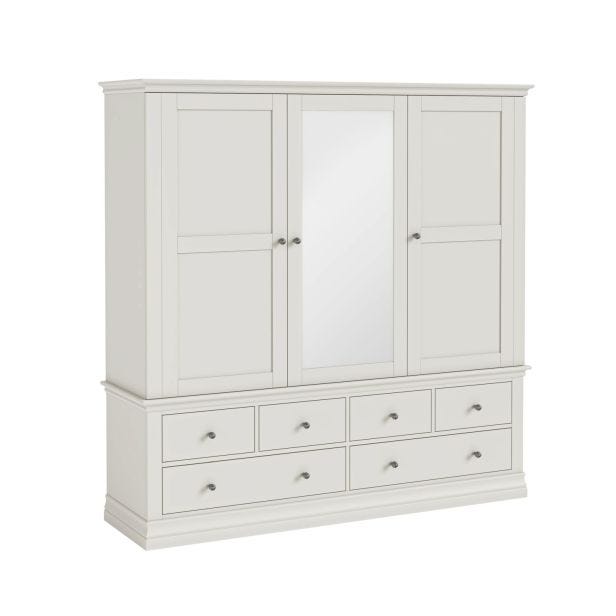 Casa Anna Triple Wardrobe, Cotton White