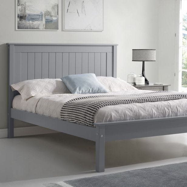 Casa Lily Low Footend Bed Frame, King, Grey