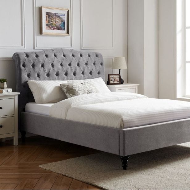 Casa Gerbera Bed Frame, Super King, Light Grey