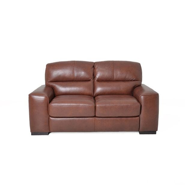 Italia Living Selva Large Double Leather Recliner Sofa, Brown