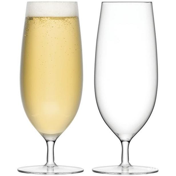 LSA Bar Pilsner Glass, 450ml, Set of 2 