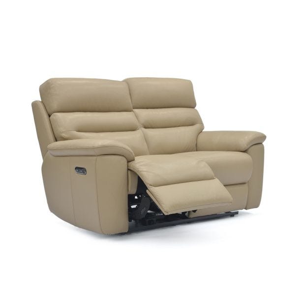 Casa Travis 2 Seater Power Recliner Leather Sofa with Head Tilt