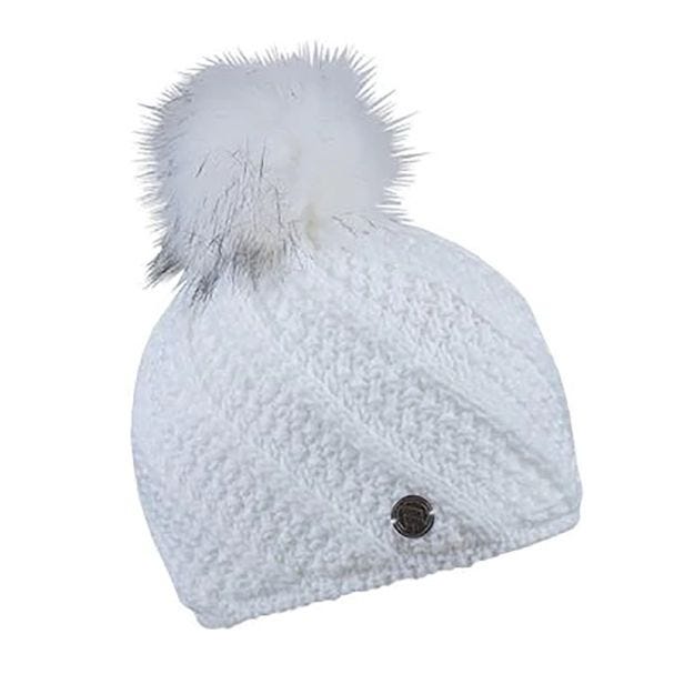 Sabbot Headwear Martha Knitted Bobble Hat, Classic White