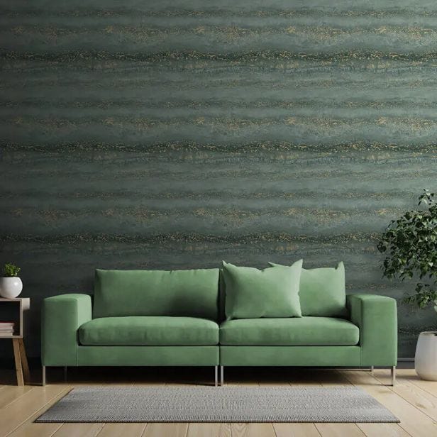 Muriva Semper Marble Wallpaper, Jade