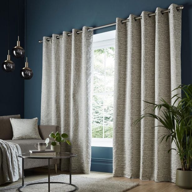 Ashley Wilde Tonwell Lined Eyelet Curtains W168 X D229cm, Dove
