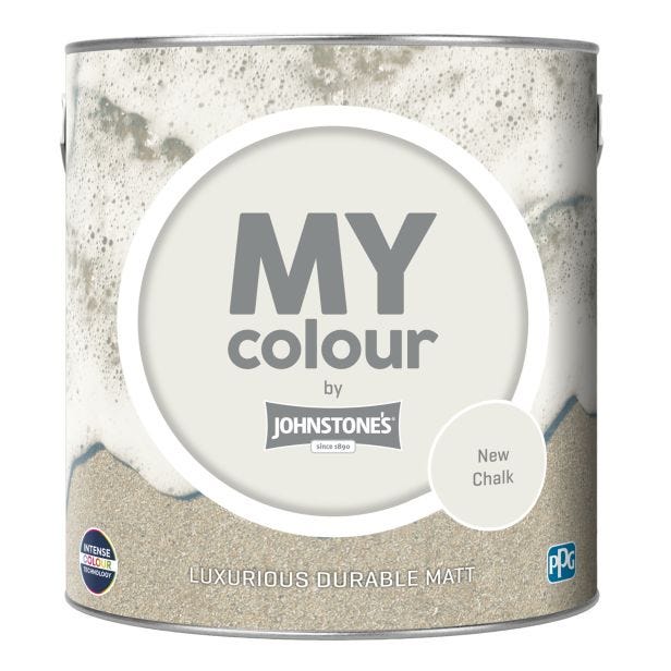 Johnstone's My Colour Durable Matt Emulsion, 2.5L, New Chalk
