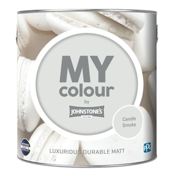 Johnstone's My Colour Durable Matt Emulsion, 2.5L, Candle Smoke