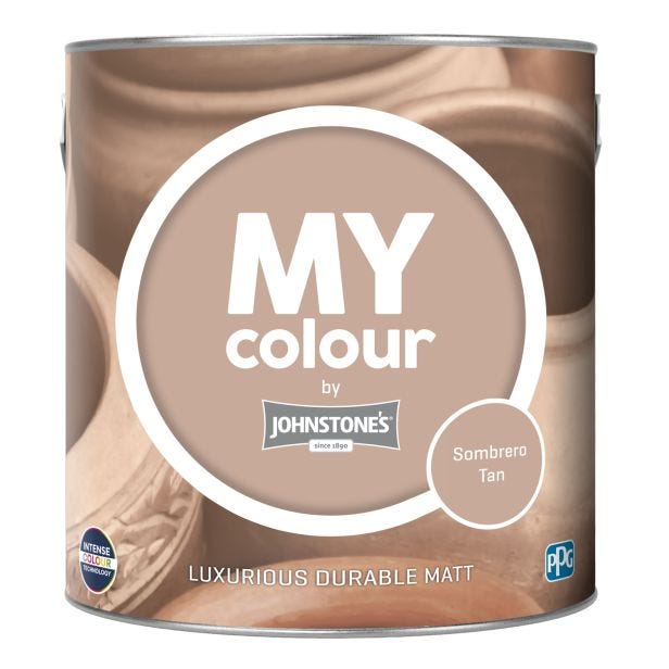 Johnstone's My Colour Durable Matt Emulsion, 2.5L, Sombrero Tan