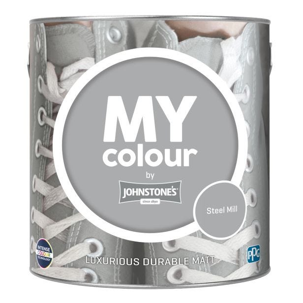 Johnstone's My Colour Durable Matt Emulsion, 2.5L, Steel Mill