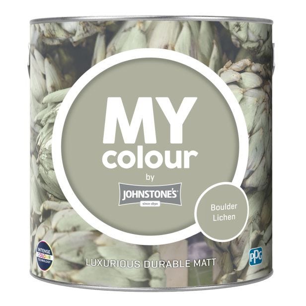 Johnstone's My Colour Durable Matt Emulsion, 2.5L, Boulder Lichen