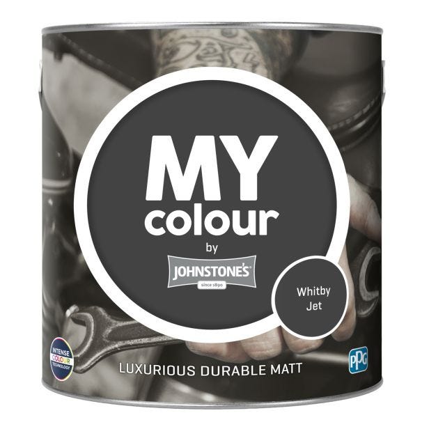 Johnstone's My Colour Durable Matt Emulsion, 2.5L, Whitby Jet