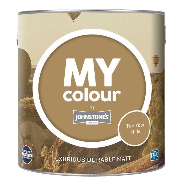 Johnstone's My Colour Durable Matt Emulsion, 2.5L, Tan Your Hide