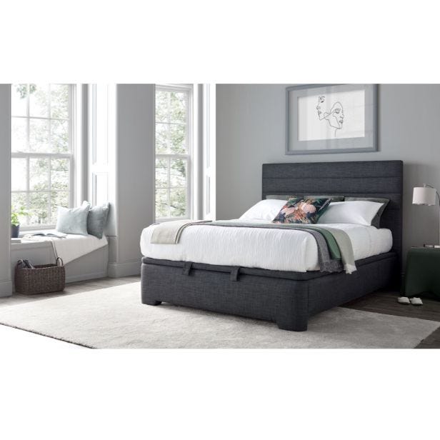 Casa Aster Double Ottoman Bed Frame, Pendle Slate