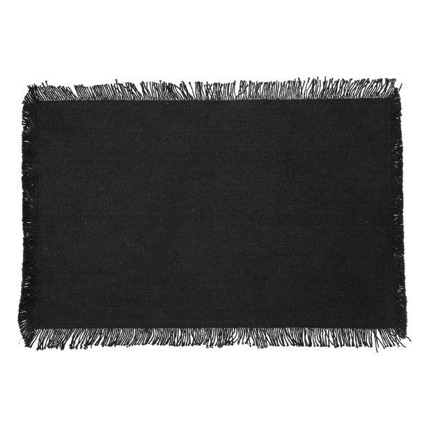 Secret De Gourmet Maha Cotton Placemat, Black