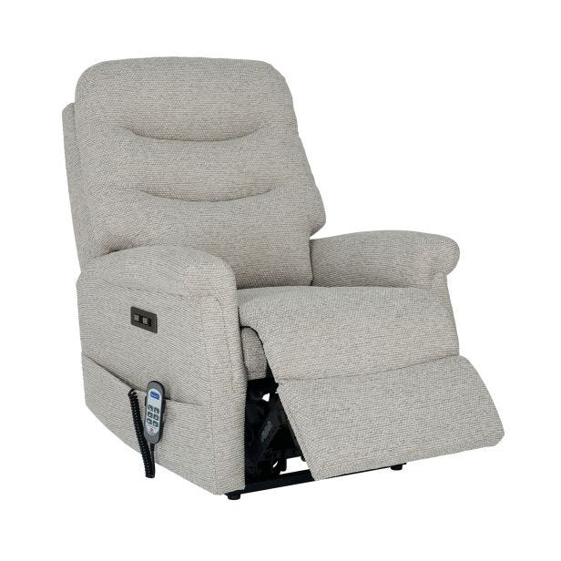 Celebrity Hollingwell Petite Power Recliner Cloud Zero Fabric Armchair, Elgin Oyster