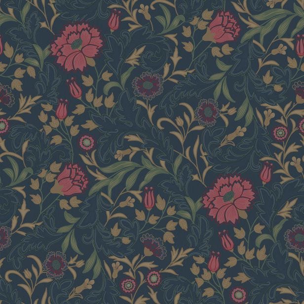 Holden Decor Bilbury Wallpaper, Navy