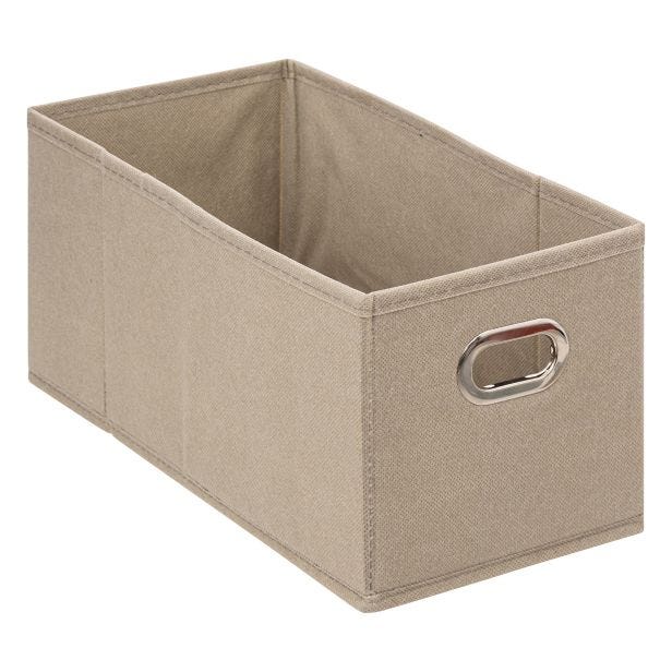 5five Slender Fabric Storage Box, Beige