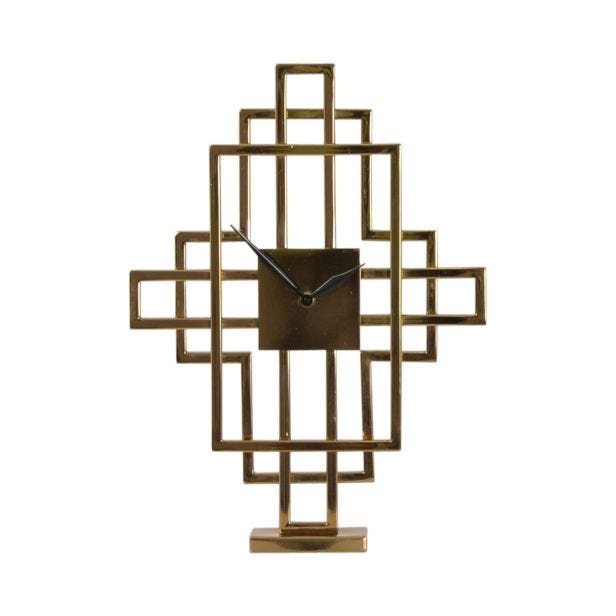 Casa Art Deco Table Clock, 45cm, Gold