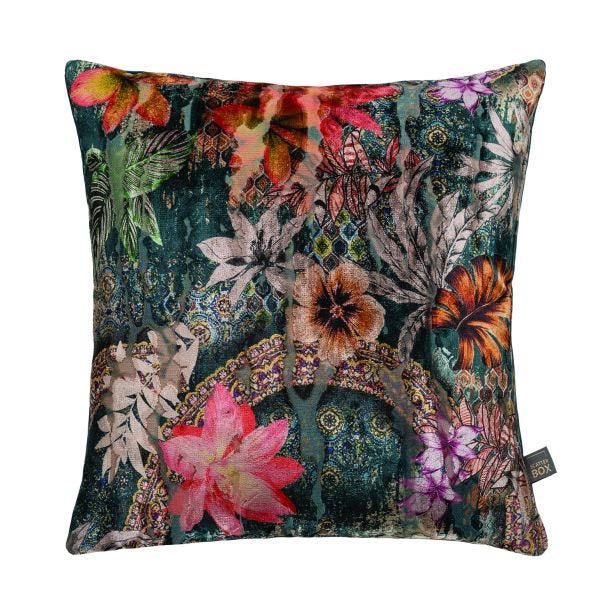 Scatter Box Havana Velvet Cushion, Teal