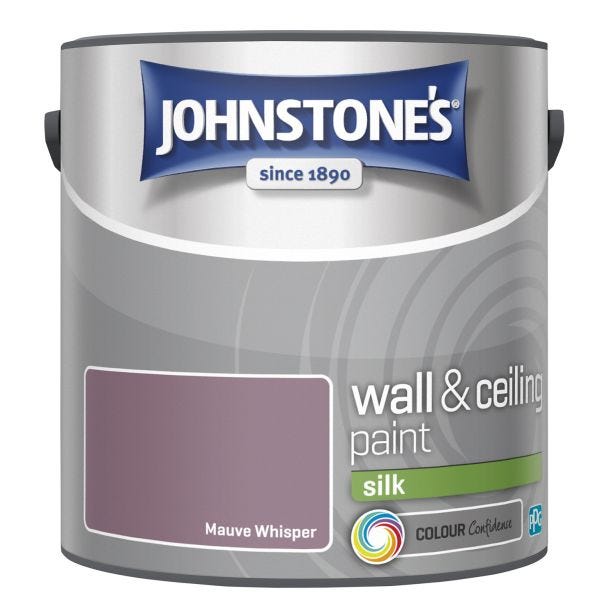 Johnstone's Silk Emulsion Paint, 2.5L, Mauve Whisper