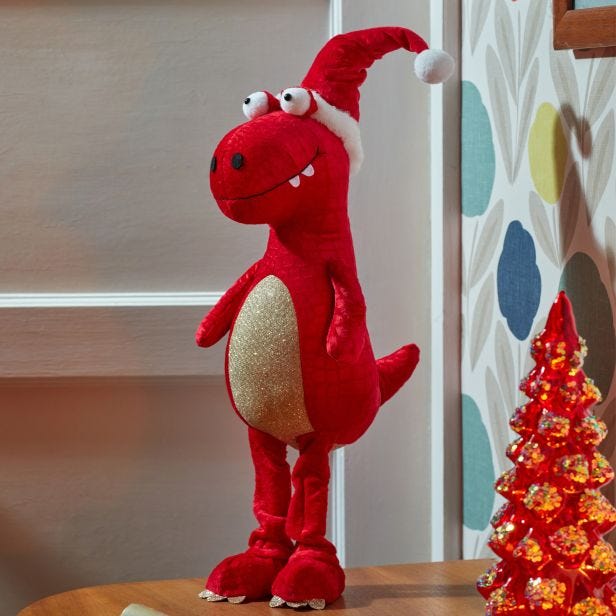 Smart Garden Standing Plush Festive Dino Decoration