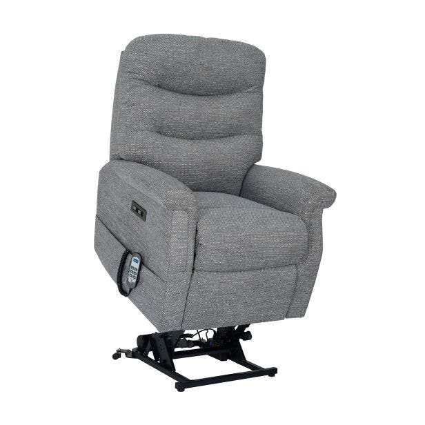 Celebrity Hollingwell Grande Lift & Rise Power Recliner Fabric Armchair, Elgin Storm