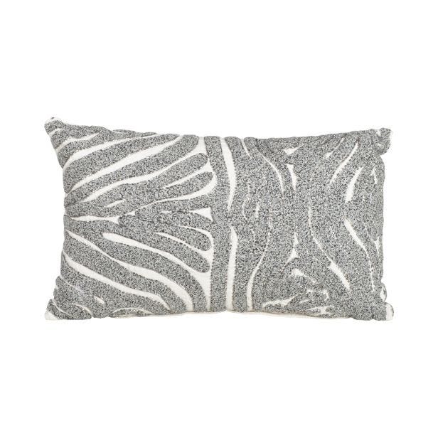Casa Swirl Beaded Cushion, Silver