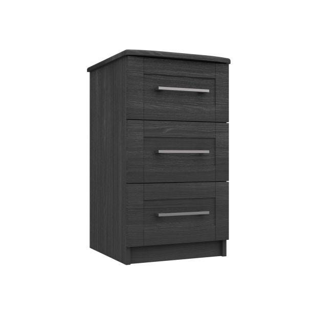 Casa Madrid 3 Drawer Chest of Drawers, Graphite