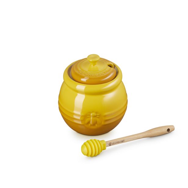 Le Creuset Stoneware Honey Pot & Dipper, Nectar