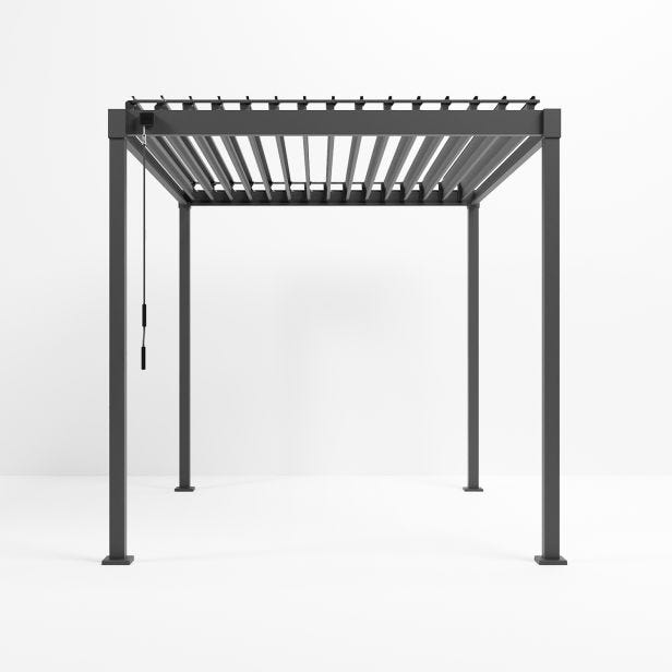 Nova Shadow Garden Rectangular Steel Pergola, 2.4x3m